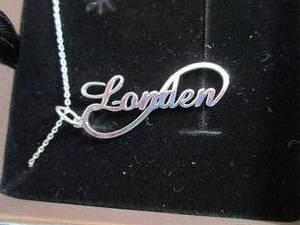 lot 100 image: Sterling Silver Personalized Script...