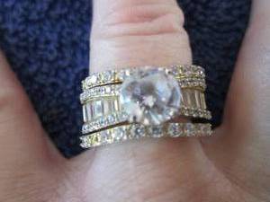 lot 108 image: Tiara 14K Gold Over Sterling Silver...