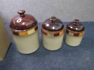 lot 157 image: Gibson Casa Estebana 3-Pc. Canister...