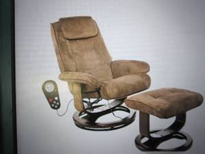 deluxe massage recliner with ottoma...