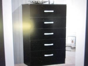 holland 5 drawer dresser black ...