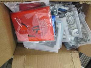 box of masks and neck gaitors ...