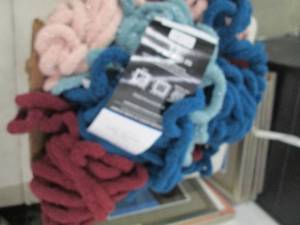 box full of chunky yarn ...