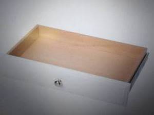 4 in. H x 24 in. W White Wood Drawe...
