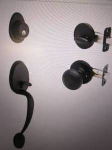 Colonial Black Door Handleset and C...