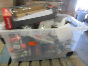 160 qt clear tote with uninspected ...