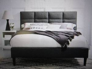 serta jane platform bed queen grey ...