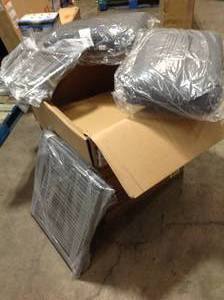 Hampton Bay Tolston 3-Piece Wicker Outdoor Patio Chat Set with Charcoal Cushions not used