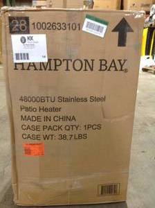 Hampton Bay  48000 BTU Stainless Steel Patio Heater open box customer return