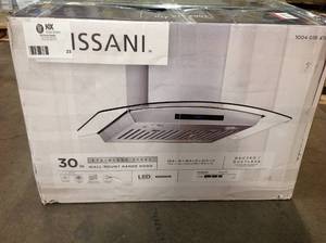 Vissani 30 in. W Convertible Glass Wall Mount Range Hood with 2 Charcoal Filters in Stainless Steel not used