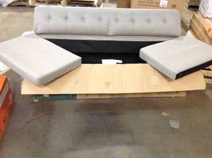 Zinus Pascal 29.9 in. Oatmeal Polyester 3-Seat Sofa Couch not used