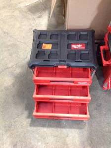 Lot of assorted Milwaukee Packout units various models review pictures