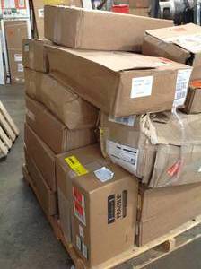 Pallet with assorted ceramic flooring and tiles