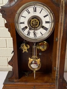lot 80 image: Vintage Mantel Decorative Clock by Wm L. Gilbert