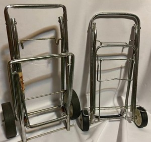 lot 114 image: 2 Metal Folding Luggage Carriers