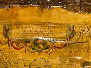lot 120 image: Vintage Wooden Maris Pacifici Wall Hanging