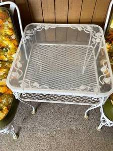 lot 139 image: Vintage Pair of Patio Chairs and Coordinating Table