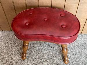 lot 141 image: Red Padded Foot Stool