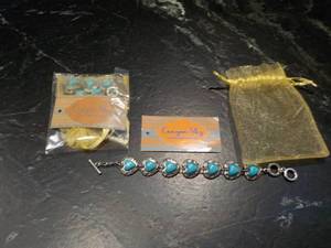 2 Canyon Sky Turquoise Heart Bracel...