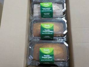 2 Vanilla Pound Cakes and 1 Iced Le...