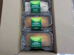 2 Vanilla Pound Cakes and 1 Iced Le...