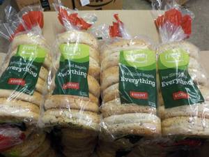 4 packages frozen pre-sliced bagels...