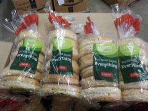 4 packages frozen pre-sliced bagels...