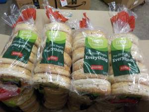 4 packages frozen pre-sliced bagels...