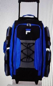 lot 201 image: Fila 22 Lightweight Carry On Rolling Duffel Bag, Blue