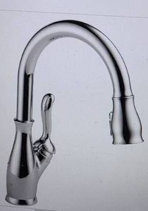 lot 223 image: Delta Faucet Leland Pull Down Kitchen Faucet Chrome, Chrome Kitchen Faucets with Pull Down Sprayer, Kitchen Sink Faucet, Faucet for Kitchen Sink with Magnetic Docking Spray Head, Chrome 9178-DST