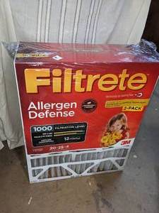 lot 56 image: 2 Pack Filtrete Allergen Defense Electrostatic Air Cleaning Filters