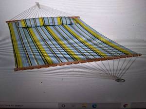 lot 42 image: Sunnydaze Decor Spreader Bar Hammock