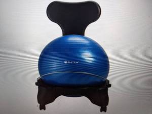 lot 213 image: Gaiam Classic Balance Ball Chair  Exercise Stability Yoga Ball Premium Ergonomic Chair for Home and Office Desk