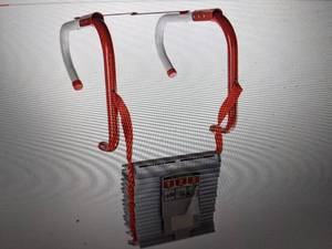 lot 215 image: Kidde Fire Escape 3-Story Ladder, 25-Foot Anti-Slip Rungs, Rope Ladder