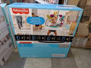 lot 87 image: Fisher-Price Astro Kitty SpaceSaver Jumperoo, Space-Themed Infant Activity Center with Adjustable Bouncing seat, Lights, Music and Interactive Toys