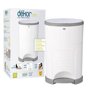 lot 80 image: Dekor Mini Hands-Free Diaper Pail, White