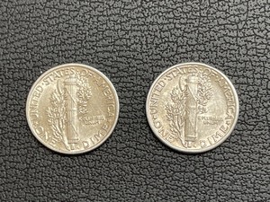 1942 & 1945 Mercury Dimes