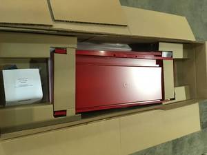 Husky Ready-to-Assemble 24-Gauge Steel Freestanding Garage Cabinet in Red (48 in. W x 72 in. H x 18 in. D) open box customer return see pictures