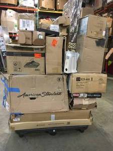 Pallet with assorted misc items some maybe missing pieces open box customer returns see pictures