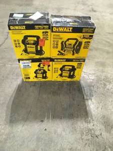 Lot of Dewalt assorted portable  power stations various models and conditions customer returns  see pictures