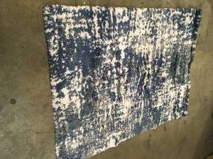 Home Decorators Nordic Blue 5 ft. x 7 ft. Abstract Shag Area Rug see pictures