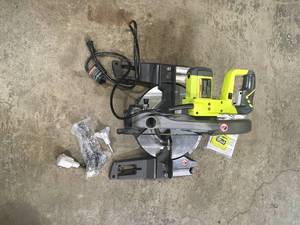 Ryobi 10 in. Compound Miter Saw with LED open box customer return see pictures