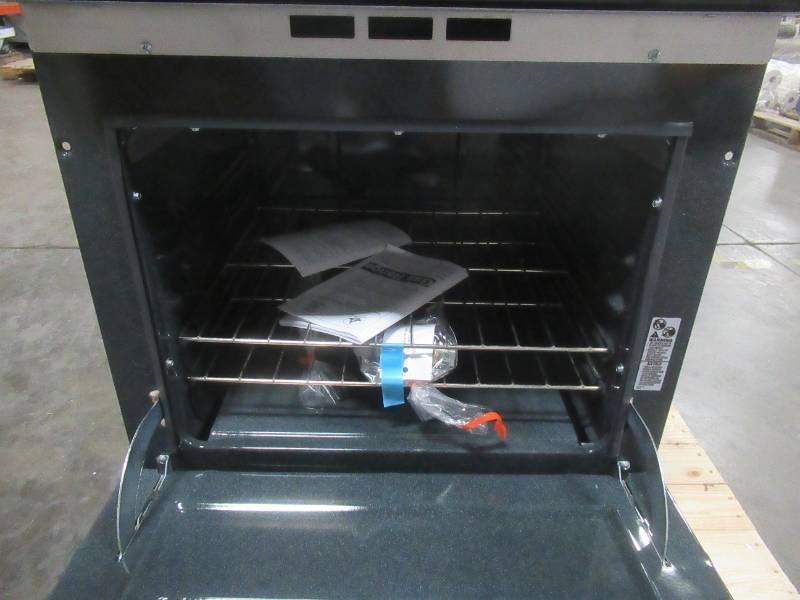 lot 300 image: SUMMIT 24 in. Single Gas Wall Oven in Black, TTM7212KW - Slight Dent on Top - ELECTRONICS WORK.