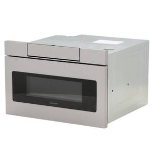 lot 304 image: Sharp 1.2 cu. ft. 24 in. Microwave Drawer with Concealed Controls Built-In Stainless Steel Sensor Cooking, SMD2470ASY - Touch Controls Do Not Work.
