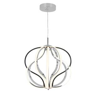 lot 306 image: Artika Meridian 30-Watt Integrated LED Chrome Pendant, PDT-MD-HD - Missing Installation Hardware.