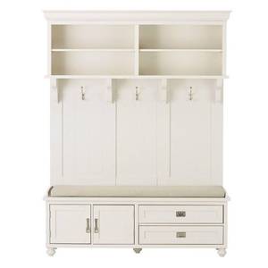 lot 412 image: Home Decorators Collection Vernon Polar White Hall Tree, 7474300410.