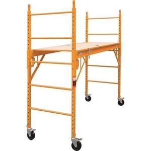 lot 413 image: Metaltech Multipurpose 6. Baker-Style Scaffold - 1, 000-Lb. Capacity, steel, model# I-CISC - Missing 3 casters.