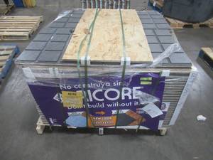 lot 428 image: PALLET (108 Pieces) OF DRICORE 1 x 24 x 24 R PLUS INSULATED SPECIALTY SUBFLOOR PANELS, MODEL FG10042  - RETAIL VALUE $849.96