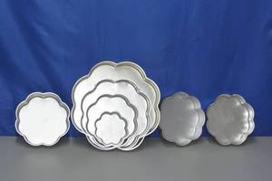 lot 30 image: set of petal pans  extra Medium Petal Pans and separator plates