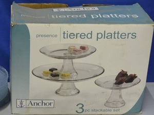 lot 38 image: Anchor Tiered Platters